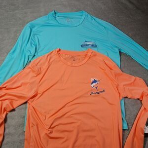 Lot 2 Margaritaville M Island-Reserve Shirts Stretch Resort-Aesthetic Aqua Coral